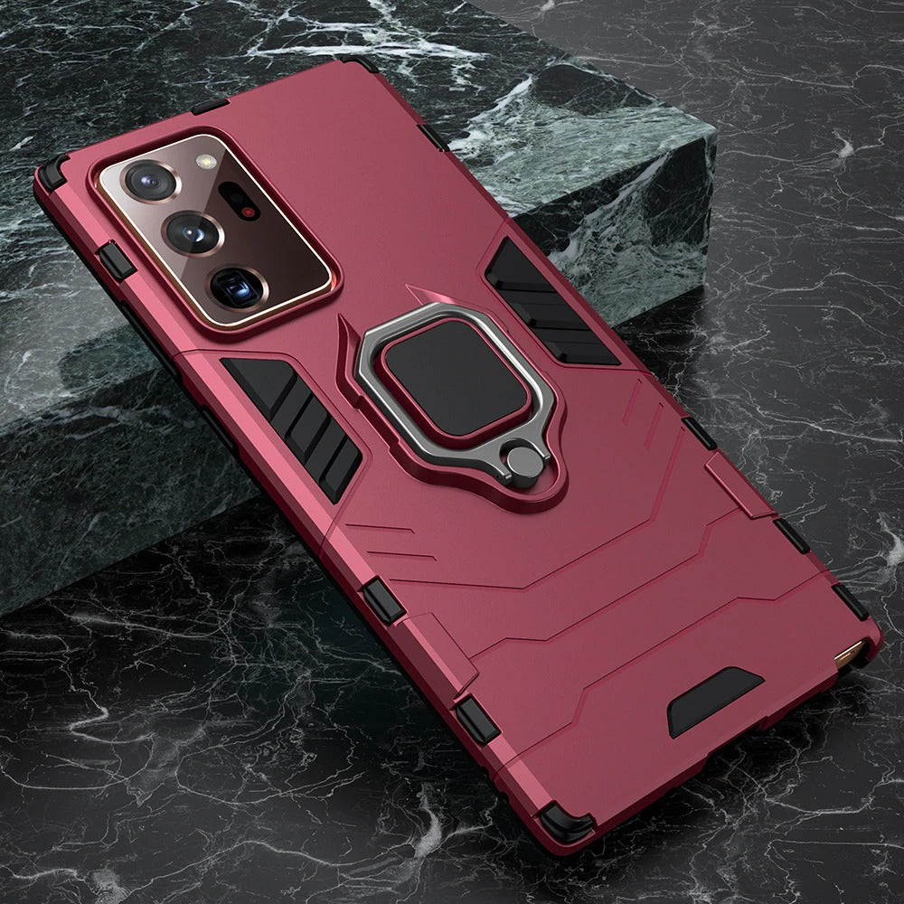 Ultimate Protection: Shock Proof Armor Ring Case for Samsung Phones